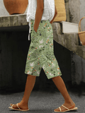 Women's Forest Floral Print Loose Casual Pants (With Pockets)