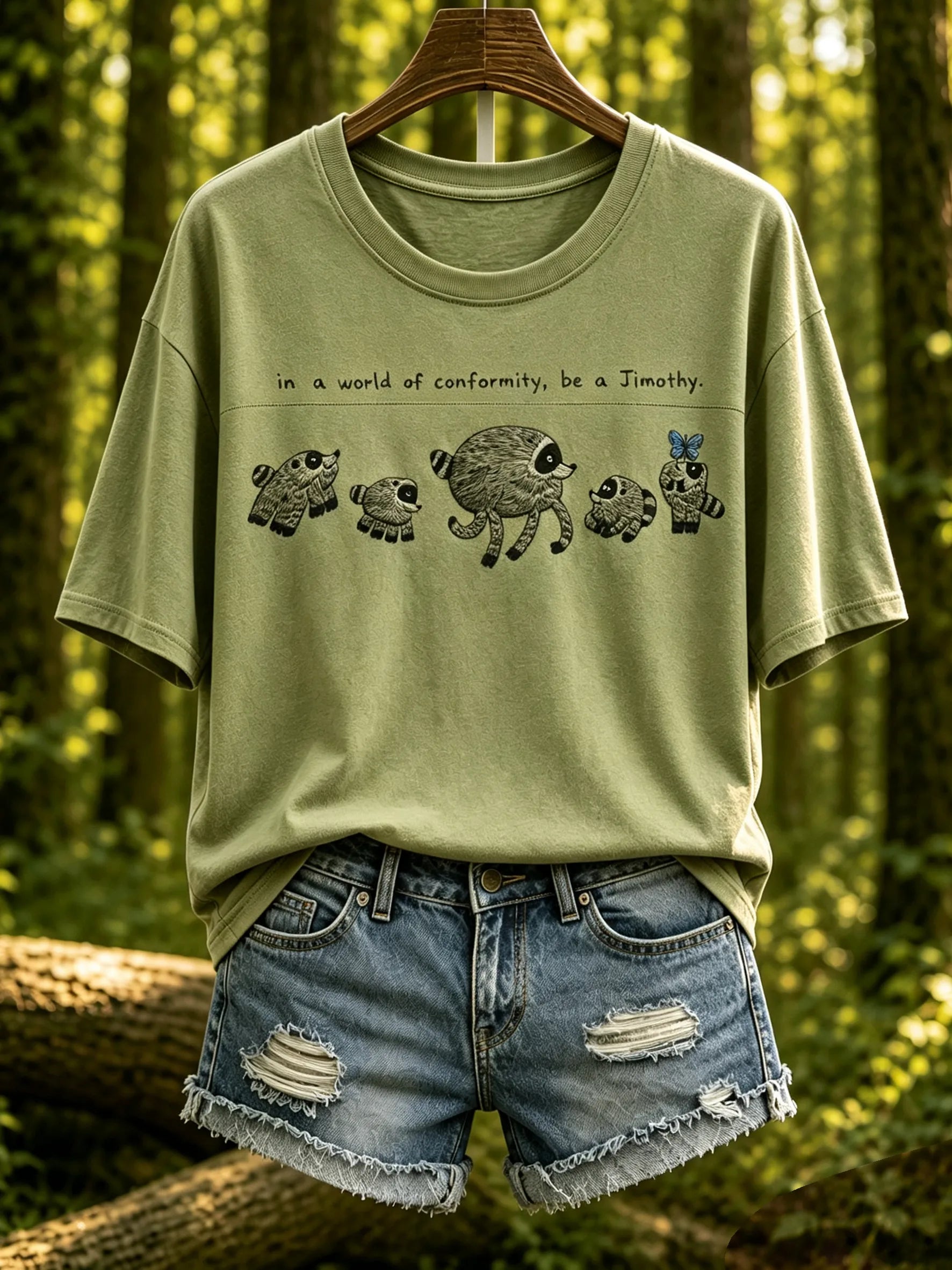 Women's Jimothy Raccoon Animal Top