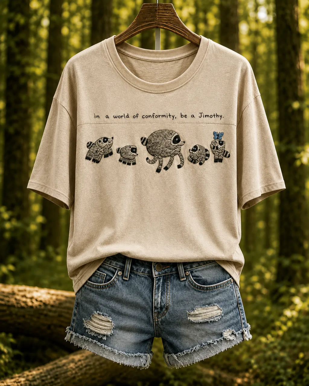 Women's Jimothy Raccoon Animal Top