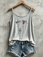 Women's Retro Halloween Well, shit... Print Camisole