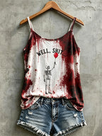 Women's Retro Halloween Well, shit... Print Camisole
