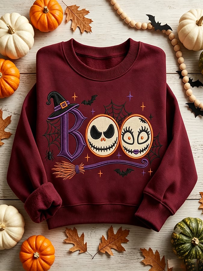 Women's Halloween Scary Pumpkin Face Art Print Hooded Sweatshirt