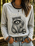 Women's Jimothy Raccoon Animal Top