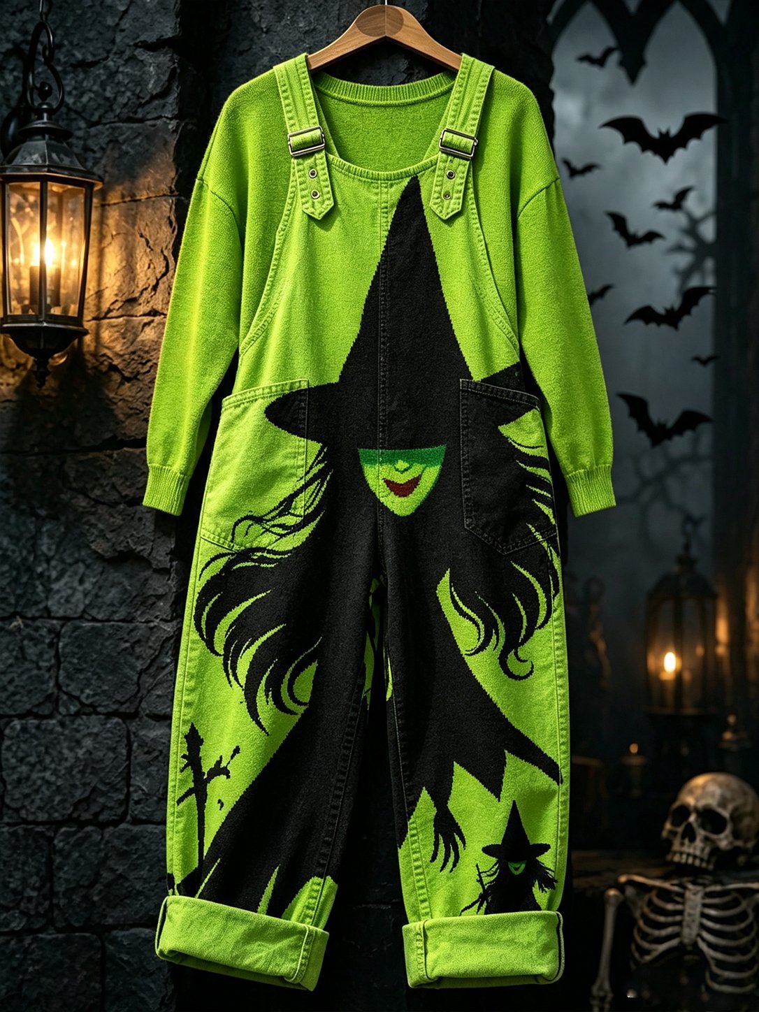 Women's Halloween Print Jumpsuit