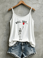 Women's Retro Halloween Well, shit... Print Camisole