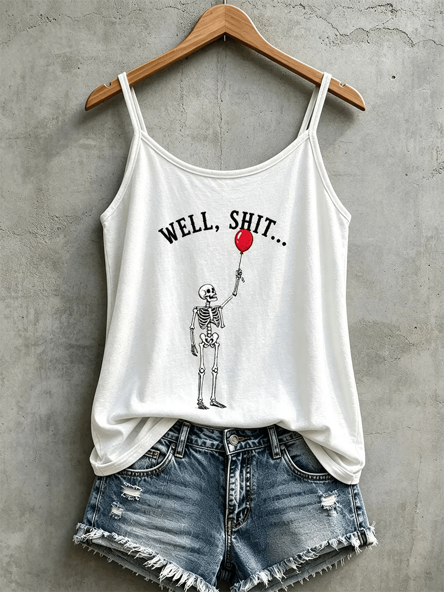 Women's Retro Halloween Well, shit... Print Camisole