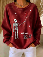 🔥🔥2nd 50% Off 🔥🔥Women's Retro Halloween Well, Shit... Printed Sweatshirt