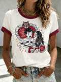 Women's Retro Horror Halloween Print Tee