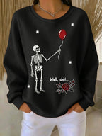 🔥🔥2nd 50% Off 🔥🔥Women's Retro Halloween Well, Shit... Printed Sweatshirt