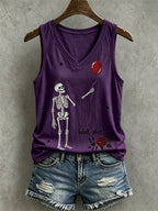 Women's Retro Halloween Well, shit... Print Casual Vest