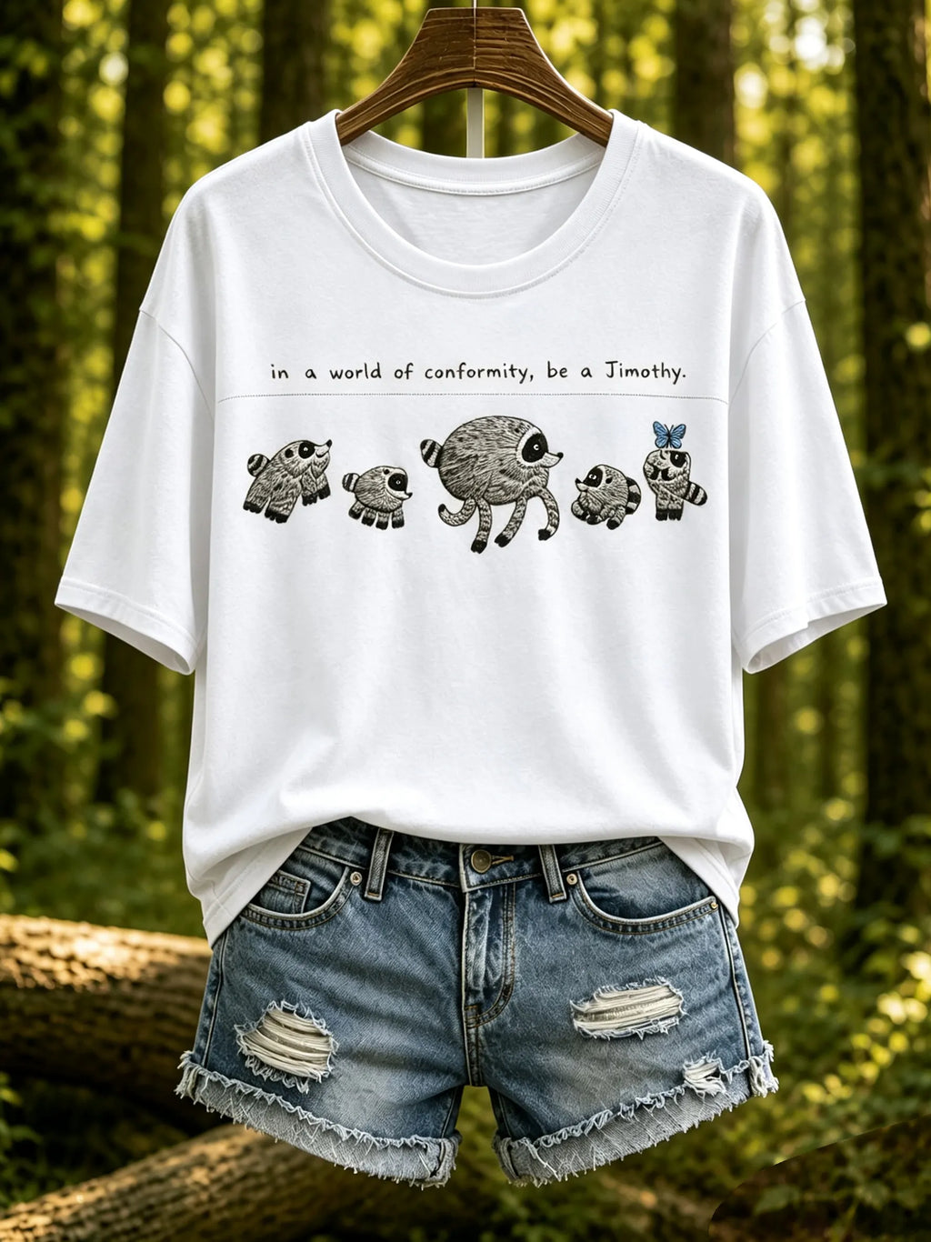 Women's Jimothy Raccoon Animal Top