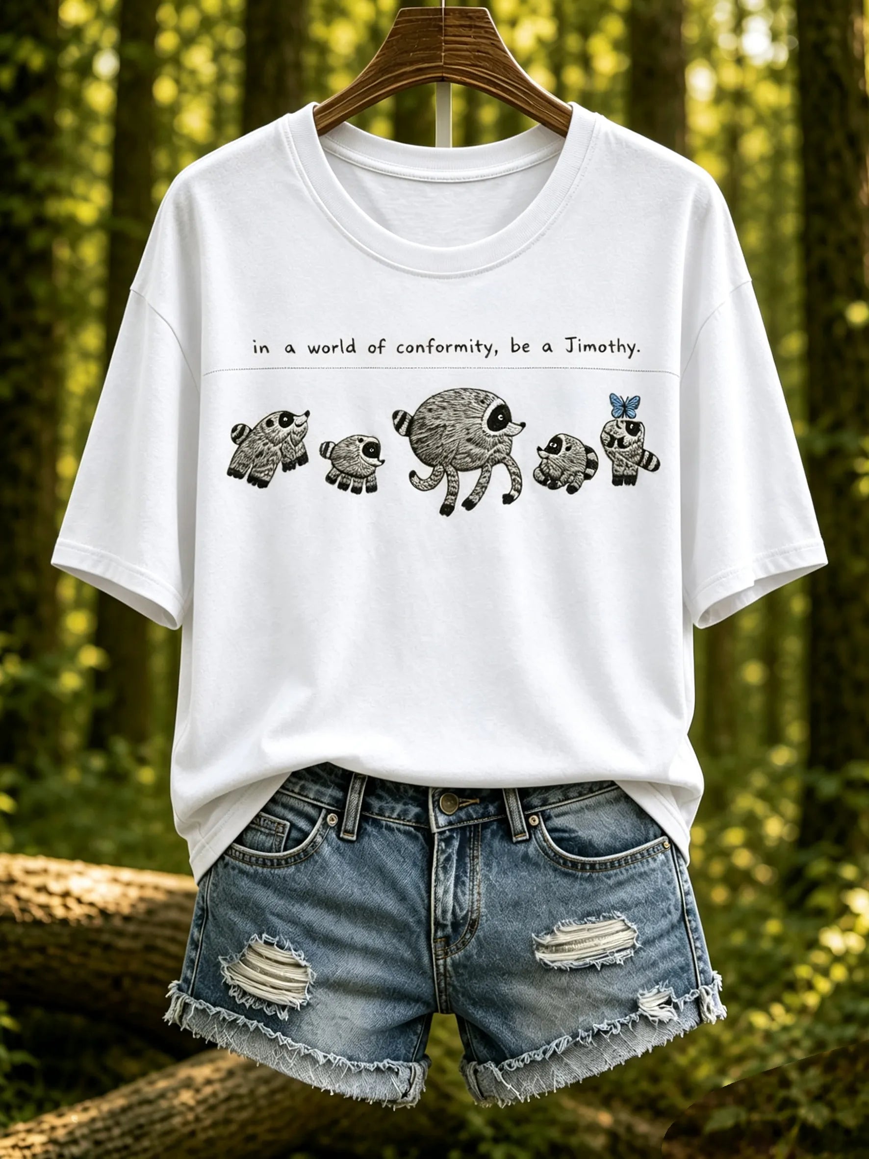Women's Jimothy Raccoon Animal Top