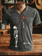 Men's Retro Halloween Well, shit... Printing T-Shirts