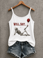 Women's Retro Halloween Well, shit... Print Camisole