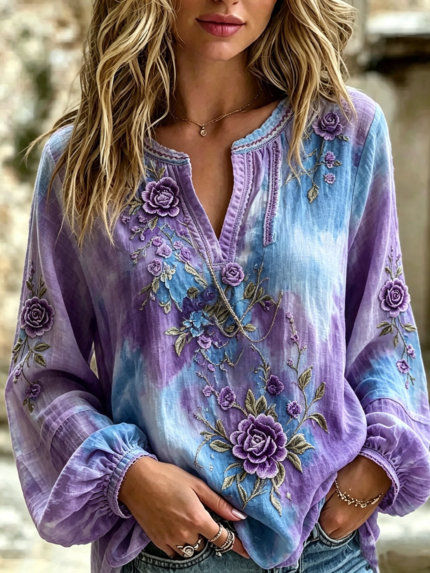 Women's Autumn Leisure Art Printed Top