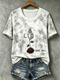 Women's Retro Halloween Well, shit... Print Raglan Short-Sleeved T-Shirt