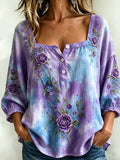 Women's Autumn Leisure Art Printed Top