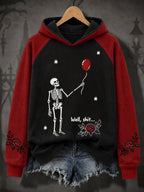 Women's Retro Halloween Well, shit... Printing Hoodie