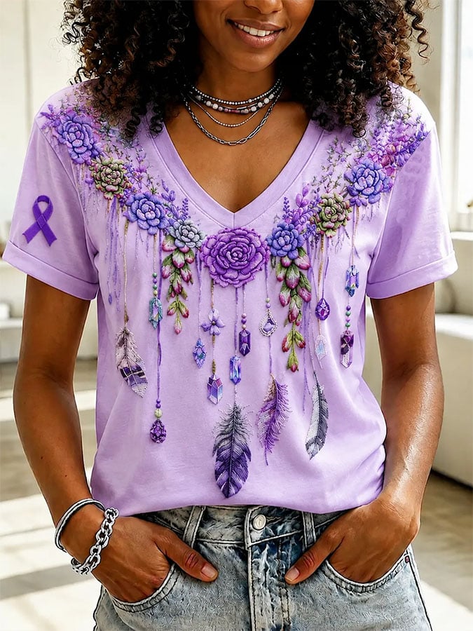 Women's Casual Print Short-Sleeve T-Shirt
