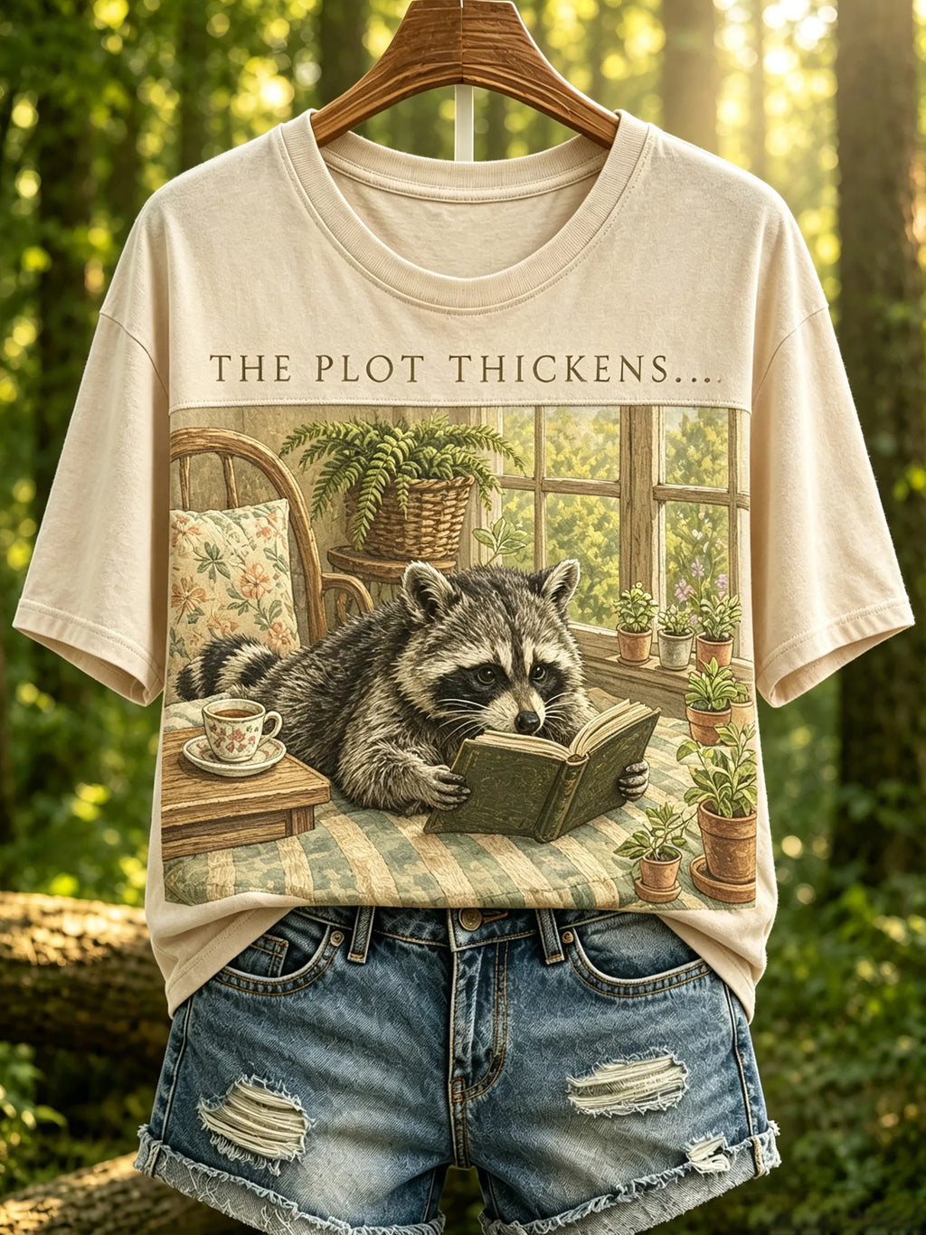 Women's Jimothy Raccoon Animal Top