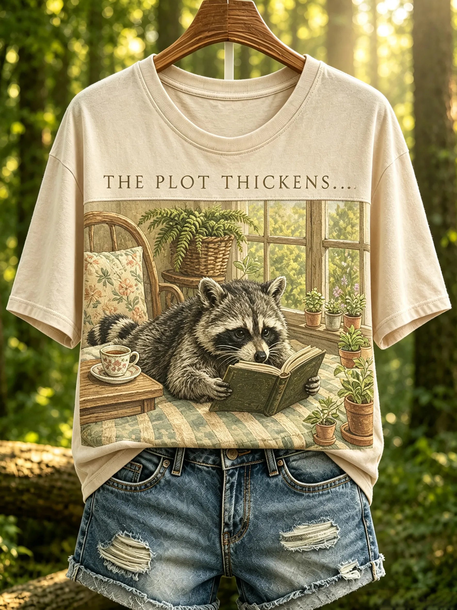 Women's Jimothy Raccoon Animal Top