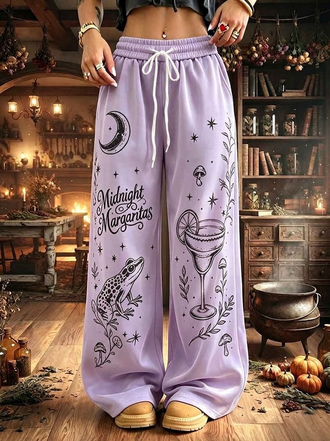 Women's Midnight Margaritas Print Casual Pants