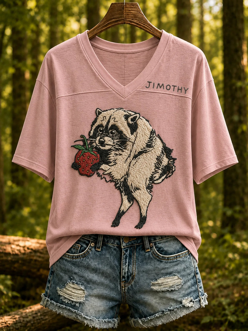 Women's Jimothy Raccoon Animal Top