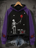 Women's Retro Halloween Well, shit... Printing Hoodie