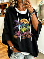 Women's Midnight Margaritas Print Hooded Sweatshirt