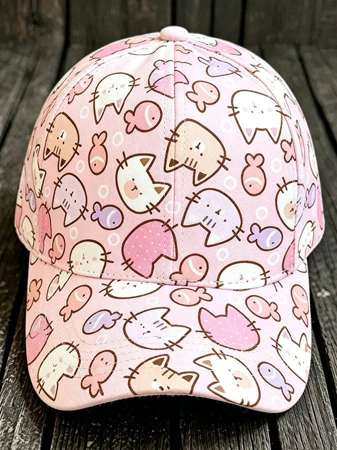 Unisex Fun Cat Print Hat