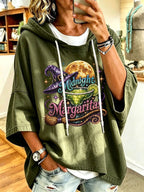 Women's Midnight Margaritas Print Hooded Sweatshirt
