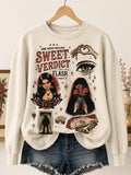 Women'S Retro Horror Halloween Print Sweatshirt