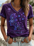Women's Casual Print Short-Sleeve T-Shirt