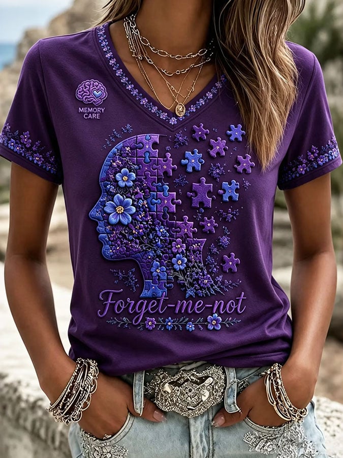 Women's Casual Print Short-Sleeve T-Shirt