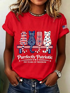 Women's Cats Print Casual T-shirt