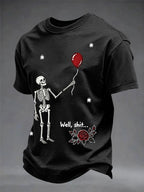 Men's Retro Halloween Well, shit... Printed Casual T-Shirt