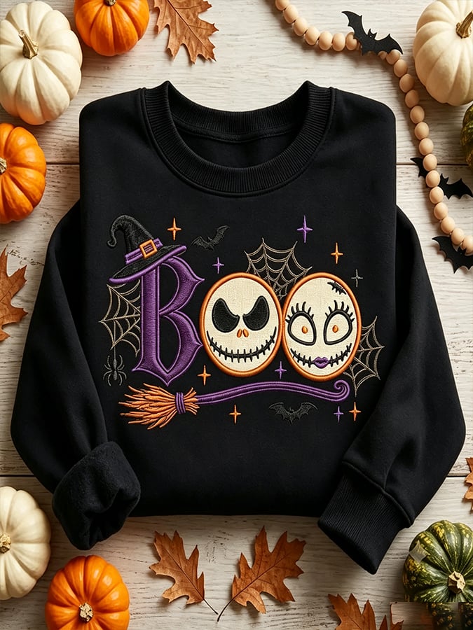 Women's Halloween Scary Pumpkin Face Art Print Hooded Sweatshirt