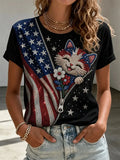 Women's Casual Print Short-Sleeve T-Shirt