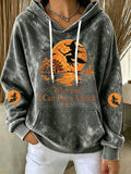 Women's Casual Printed Hooded Knit Top
