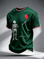 Men's Retro Halloween Well, Shit... Printed Casual T-Shirt