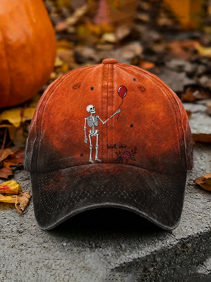 Unisex Retro Halloween Well, shit... Print Hat
