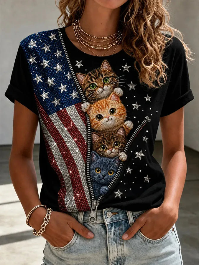 Women's Casual Print Short-Sleeve T-Shirt