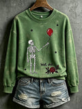Women's Retro Halloween Well, shit... Print Sweatshirt