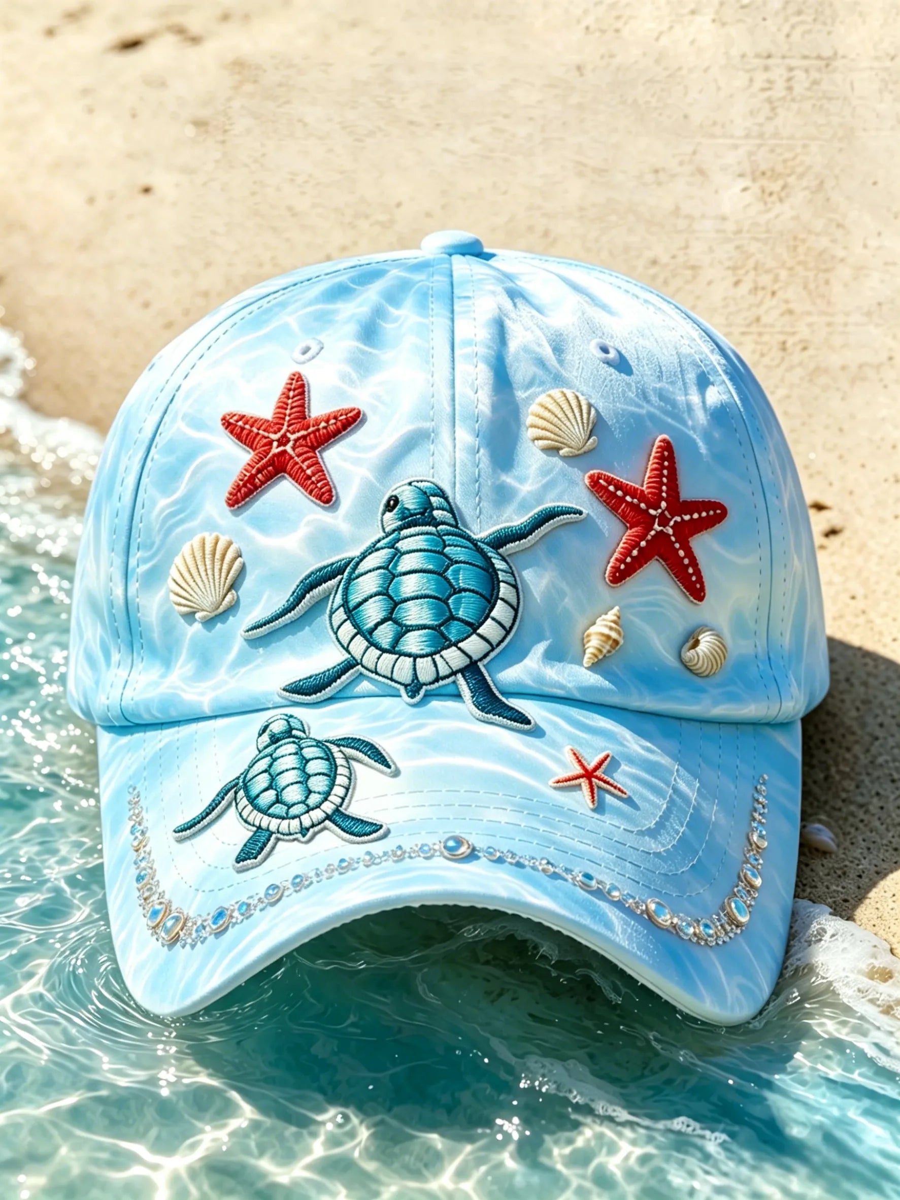 Turtle Print Casual Vacation Hat