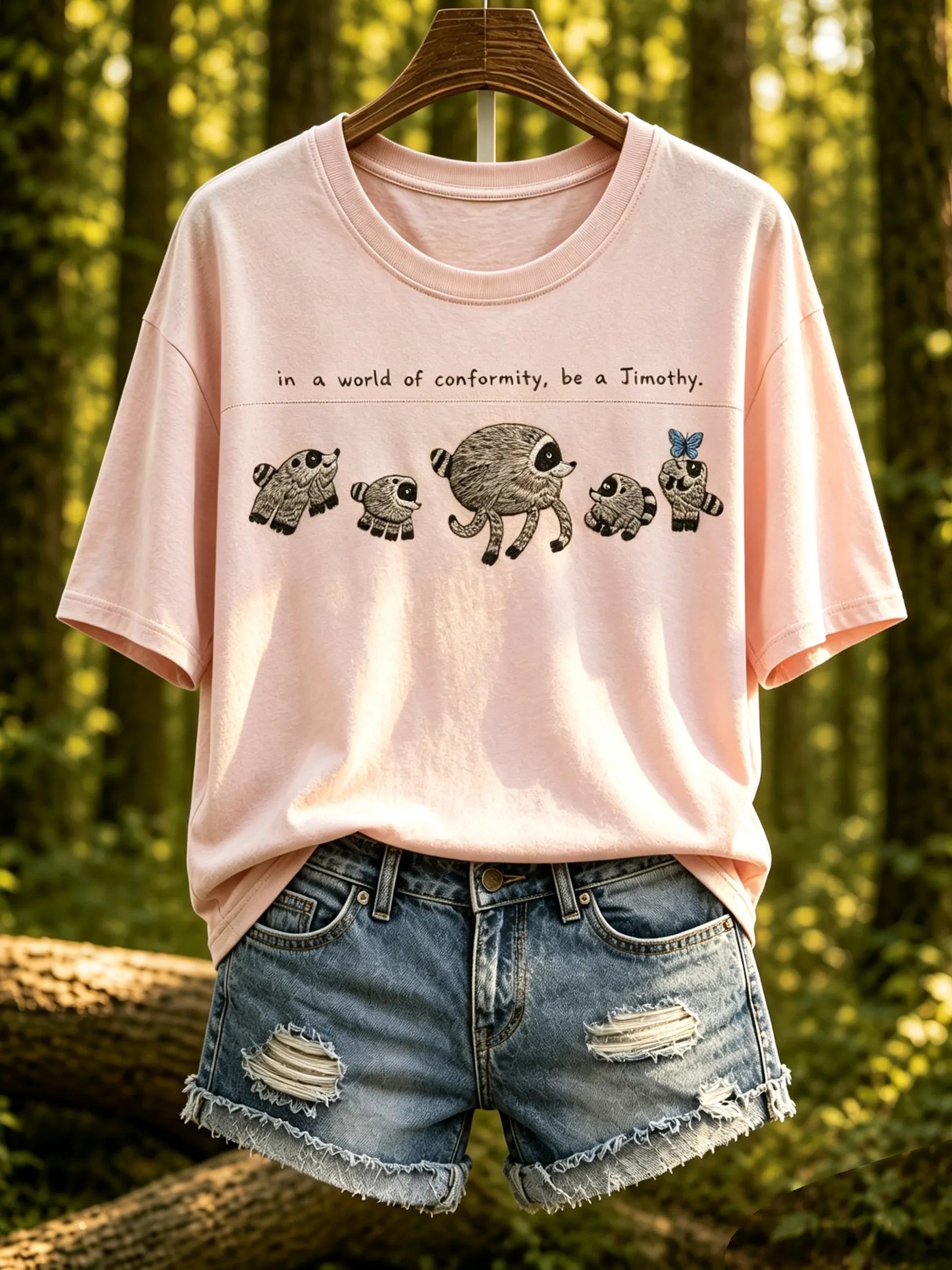Women's Jimothy Raccoon Animal Top
