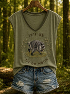 Women's Jimothy Raccoon Animal Top