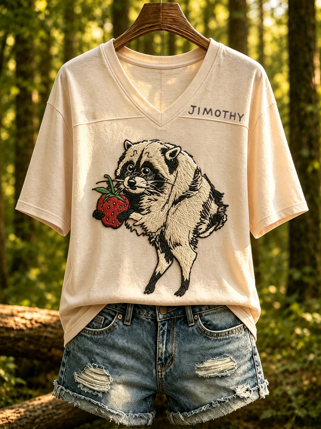 Women's Jimothy Raccoon Animal Top
