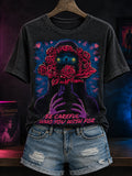 Women's Retro Horror Halloween Print Tee