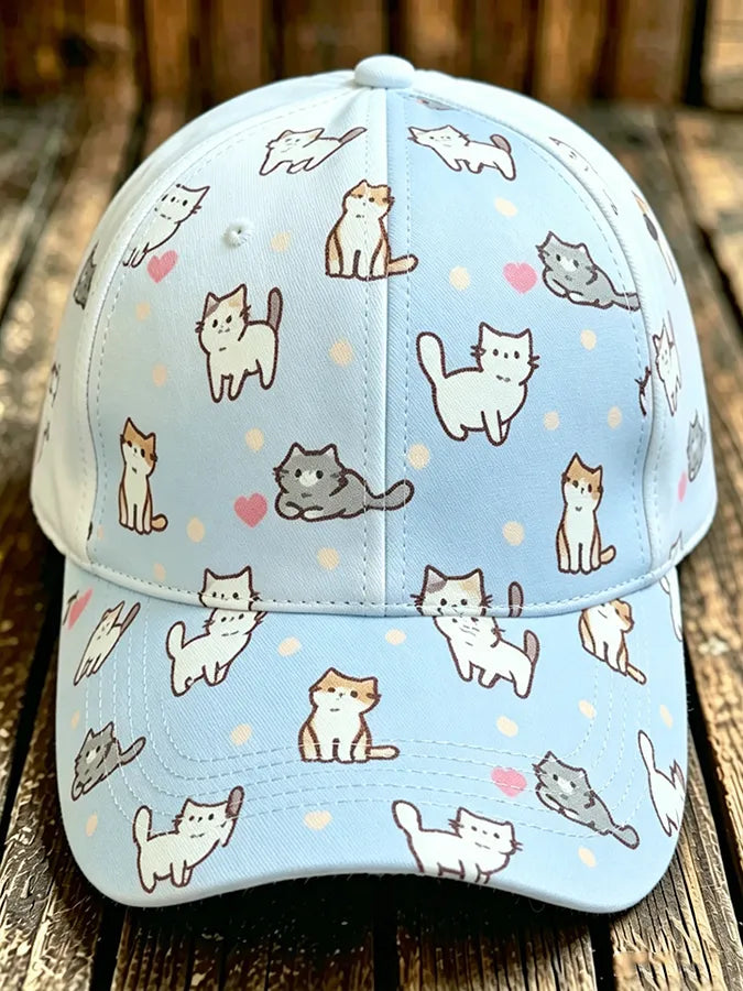 Unisex Fun Cat Print Hat
