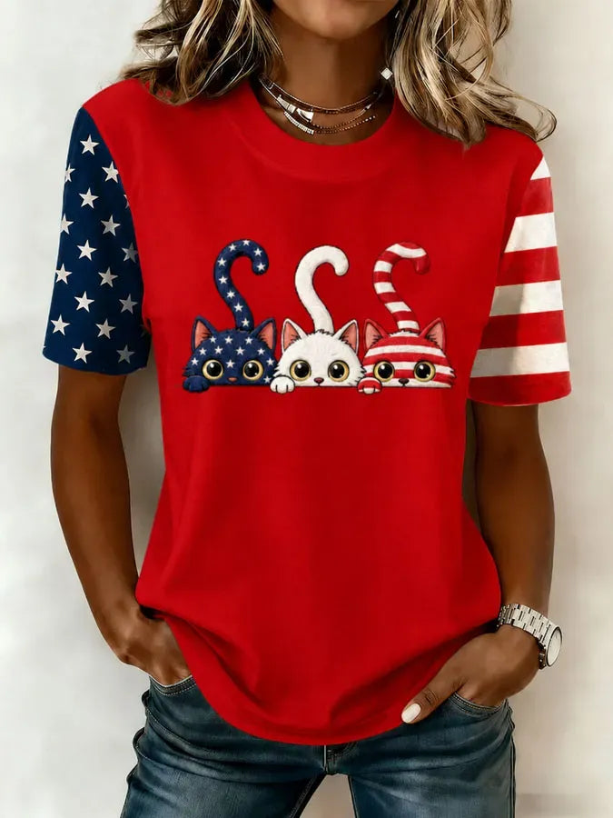 Women's Casual Print Short-Sleeve T-Shirt